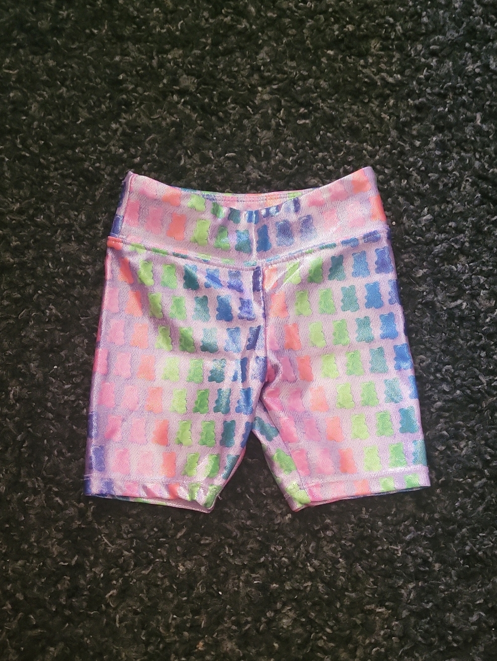 Kids Multi-Color Gummy Print Bike Shorts